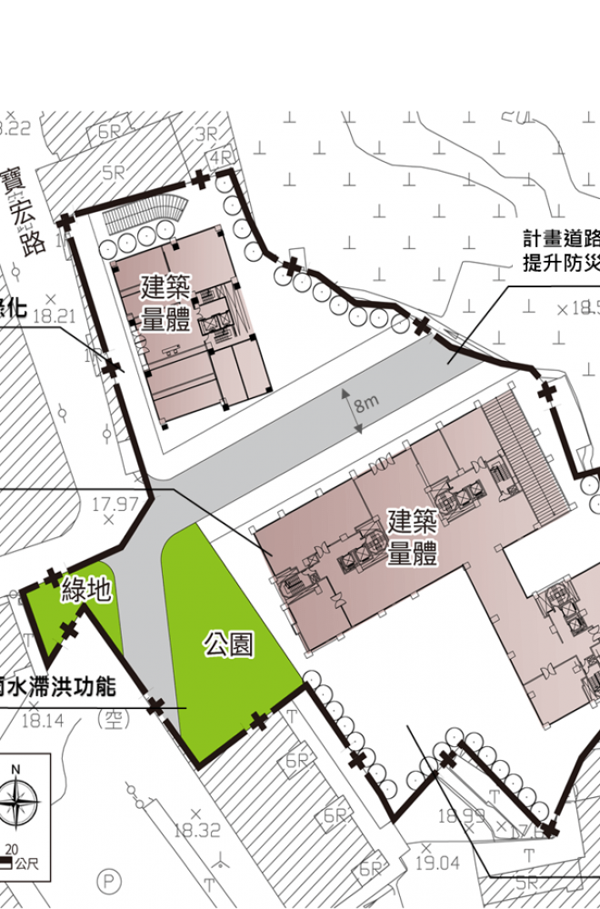 新北市新店寶橋都市設計構想示意圖